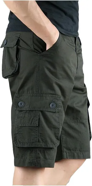 Men Shorts with Multi-Pocket Overalls and Men's Pants Summer Leisure Fashion Men's Pants Mens Cargo Chaps Shorts for