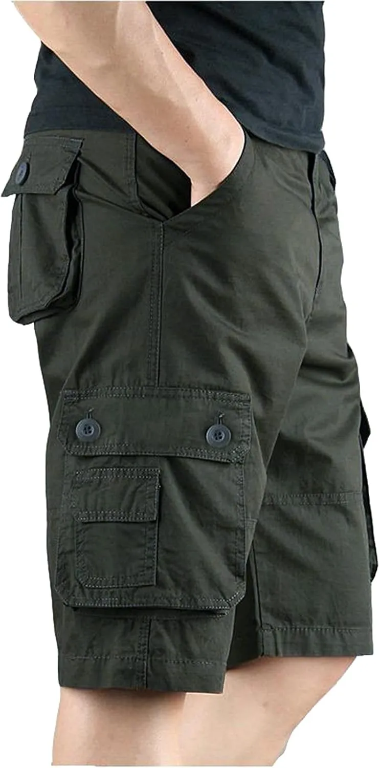 Men Shorts with Multi-Pocket Overalls and Men's Pants Summer Leisure Fashion Men's Pants Mens Cargo Chaps Shorts for