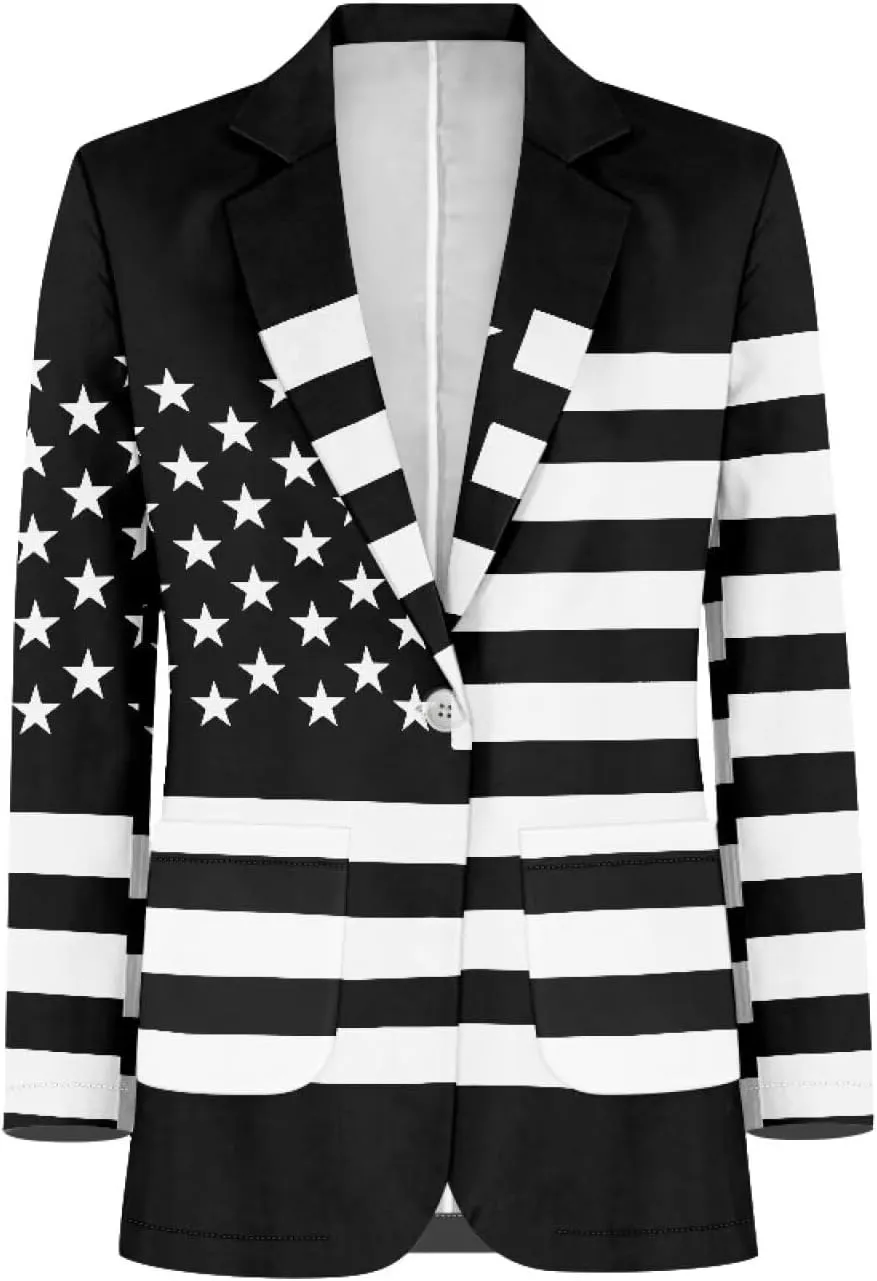 Men's Casual Blazer Business One Button Lapel Men Suit Jacket with Pockets Long Sleeve Sport Coat Regular Fit