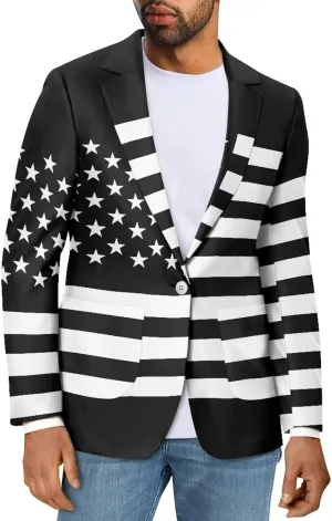 Men's Casual Blazer Business One Button Lapel Men Suit Jacket with Pockets Long Sleeve Sport Coat Regular Fit