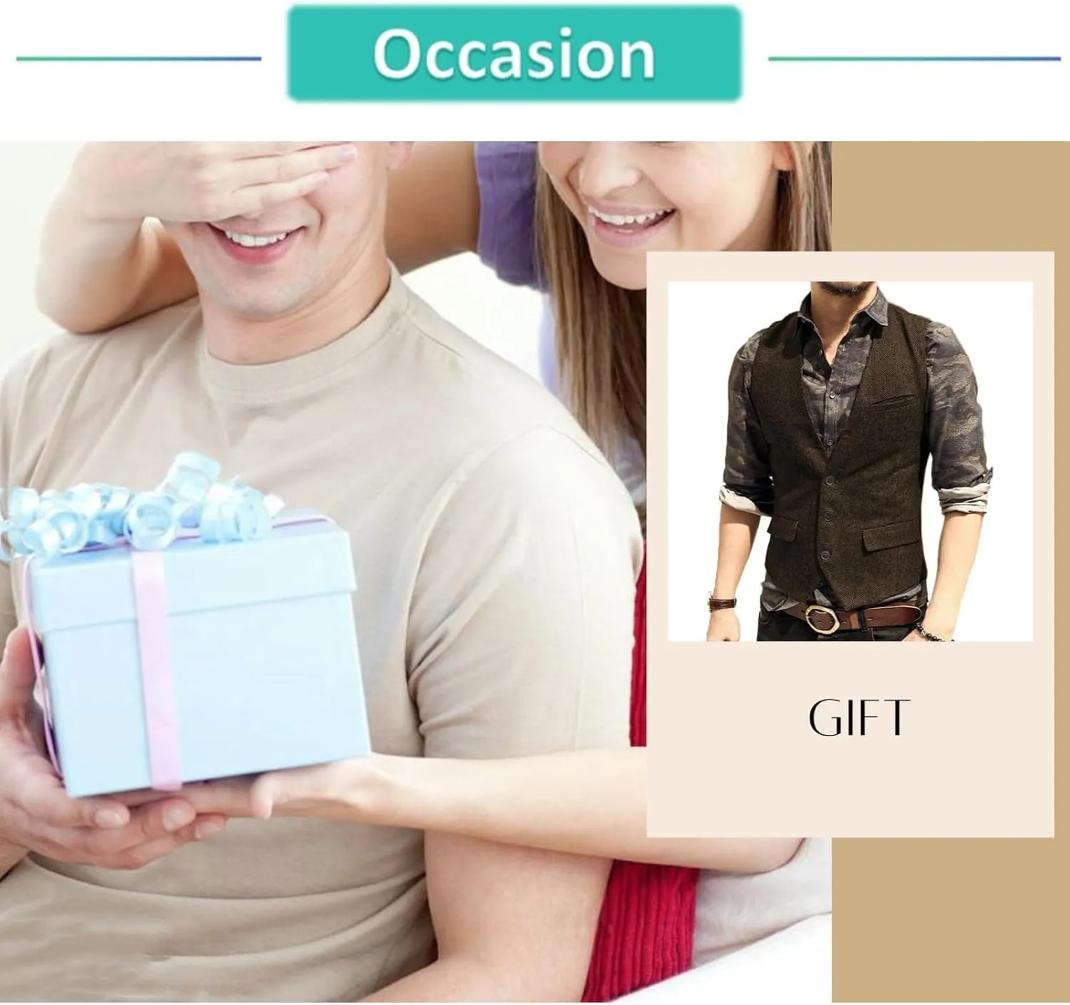 Men's Casual Plus Size Vest with 3 Pockets Wedding Herringbone Slim Fit Waistcoat Jacket Tank Top for Prom,Daily