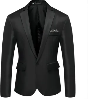 Men's Casual Sport Coats Lightweight Blazer Suit Jacket Slim Fit 1 Button Daily