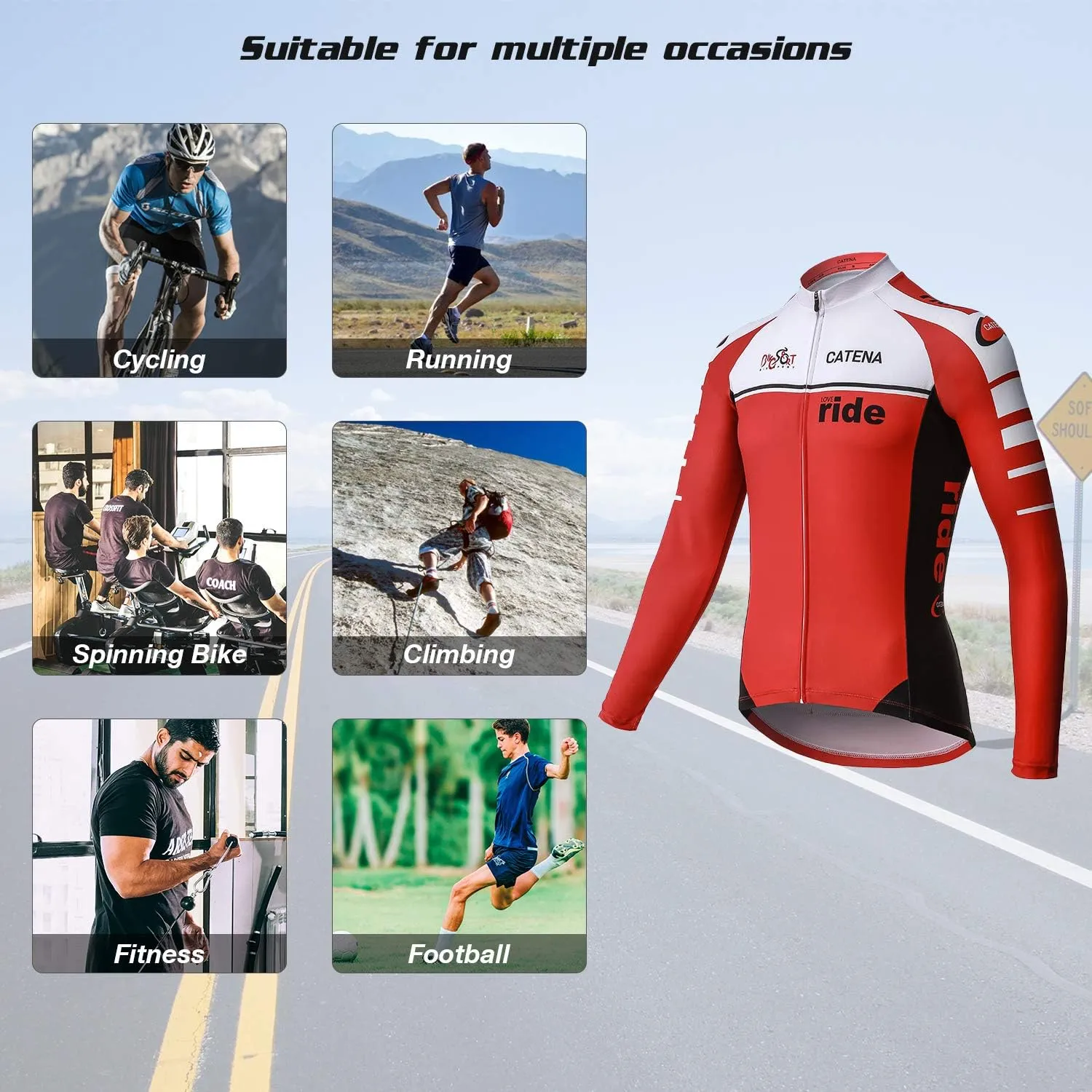 Men's Cycling Jersey Short Sleeve Shirt Running Top Moisture Wicking Workout Sports T-Shirt