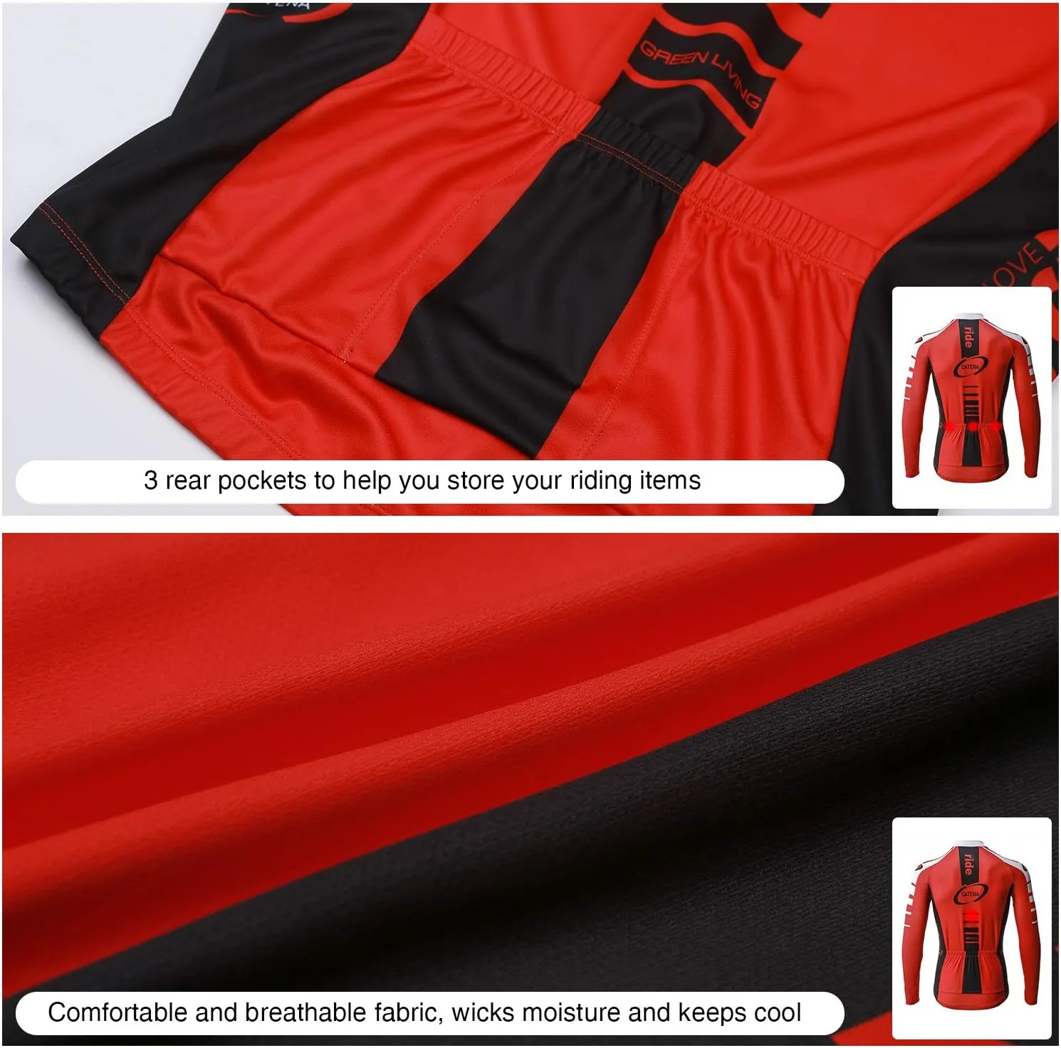 Men's Cycling Jersey Short Sleeve Shirt Running Top Moisture Wicking Workout Sports T-Shirt