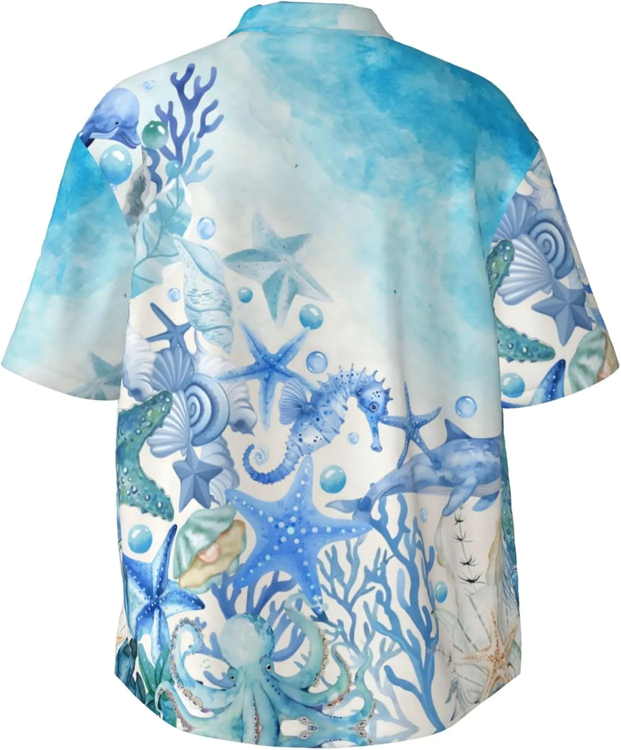 Men's Hawaiian Beach Shirt, Short Sleeve Shirts for Men, Quick-Dry Button Up Shirt