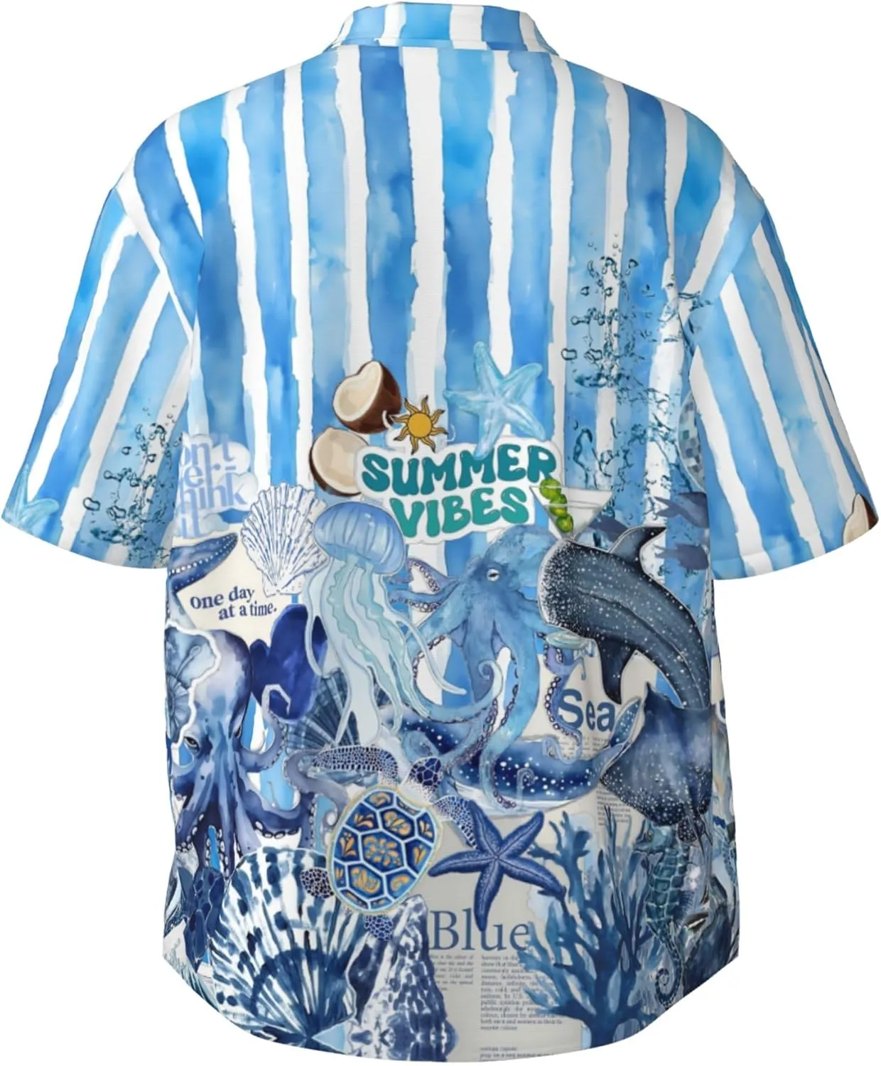 Men's Hawaiian Beach Shirt, Short Sleeve Shirts for Men, Quick-Dry Button Up Shirt