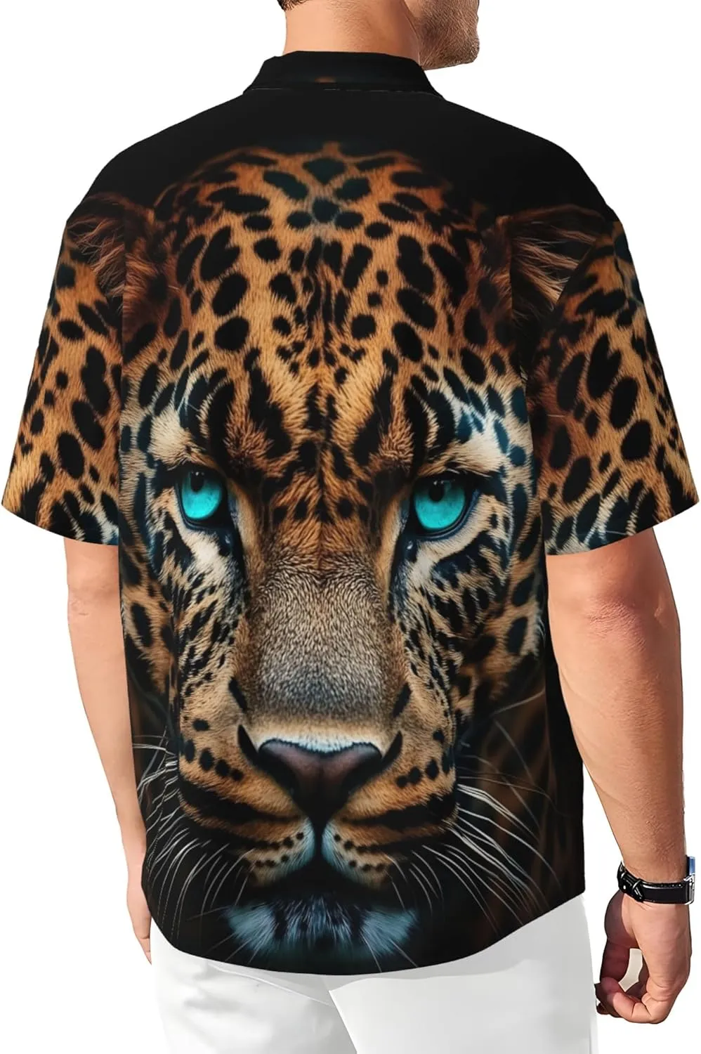 Men's Hawaiian Beach Shirt, Short Sleeve Shirts for Men, Quick-Dry Button Up Shirt