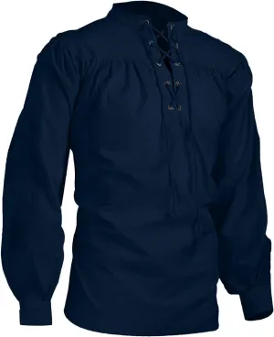 Men's Loose Linen Pirate Shirt Medieval Gothic Renaissance Shirt Long Sleeve Pirate Mercenary Costume Underwear