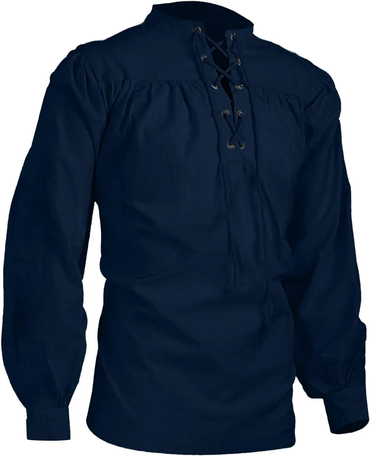 Men's Loose Linen Pirate Shirt Medieval Gothic Renaissance Shirt Long Sleeve Pirate Mercenary Costume Underwear