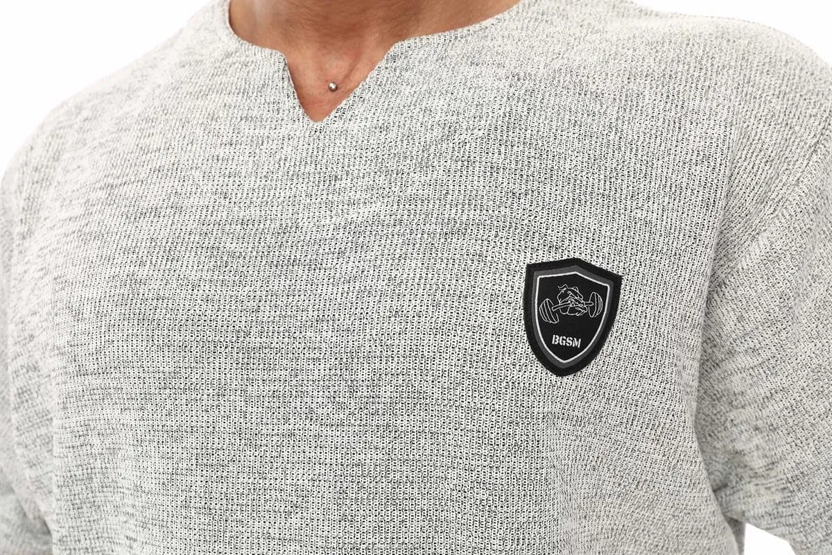 Men's Oversize T-Shirt, Bodybuilding, Lifting Cardio Rag Top Thick Fabric Textured Active T-Shirt