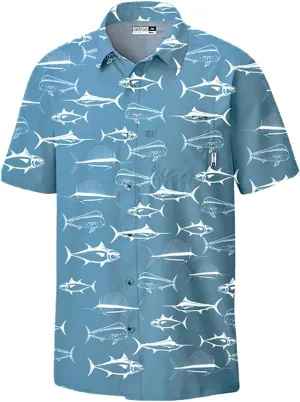 Men's Performance Short Sleeve Button Up Quick Dry Shirt 50  UPF Fishing Shirt