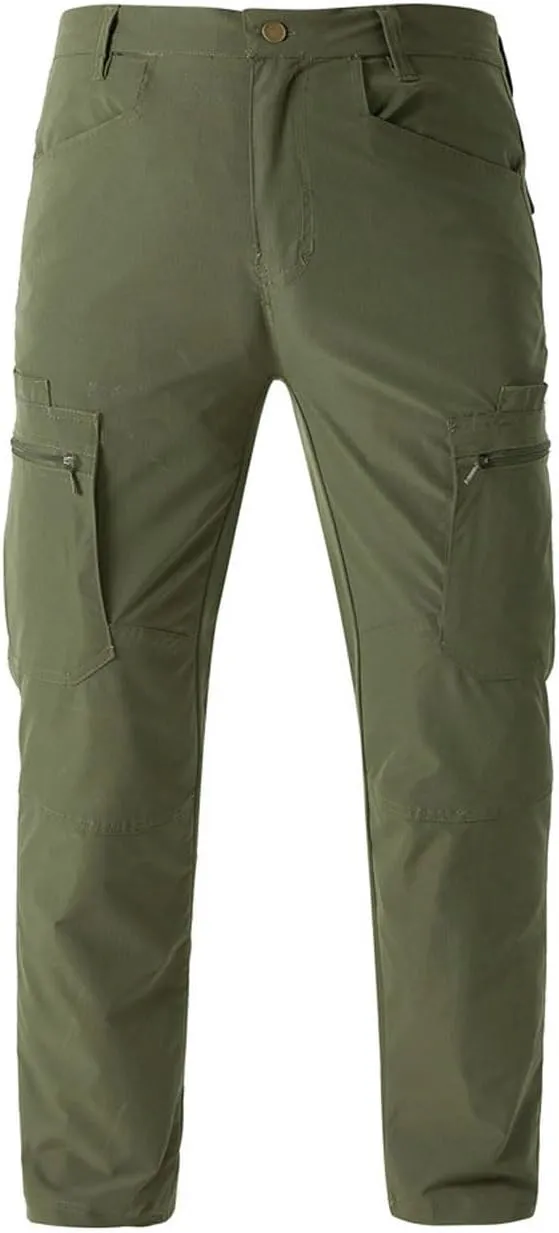 Mens Stretch Work Trousers Working Linen Casual Athletic Elastic Waist Public Business Leather Big and Tall Travel