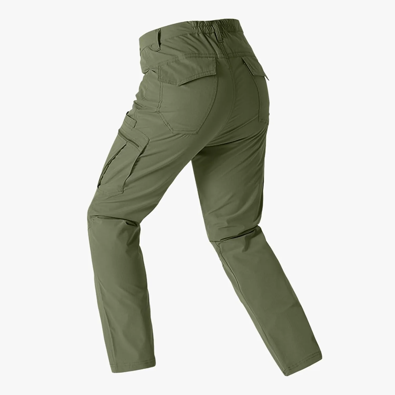 Mens Stretch Work Trousers Working Linen Casual Athletic Elastic Waist Public Business Leather Big and Tall Travel
