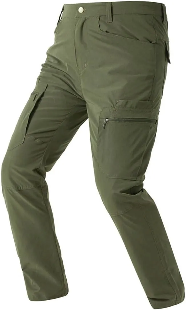 Mens Stretch Work Trousers Working Linen Casual Athletic Elastic Waist Public Business Leather Big and Tall Travel
