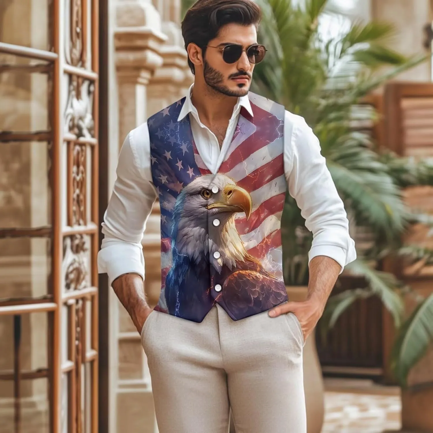 Men's Suit Vests Casual Formal Dress Vest Business Slim Fit Waistcoat Vest for Suits Tuxedo with Back Strap S-4XL