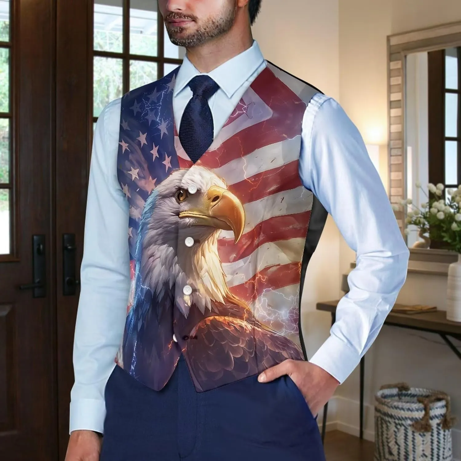 Men's Suit Vests Casual Formal Dress Vest Business Slim Fit Waistcoat Vest for Suits Tuxedo with Back Strap S-4XL