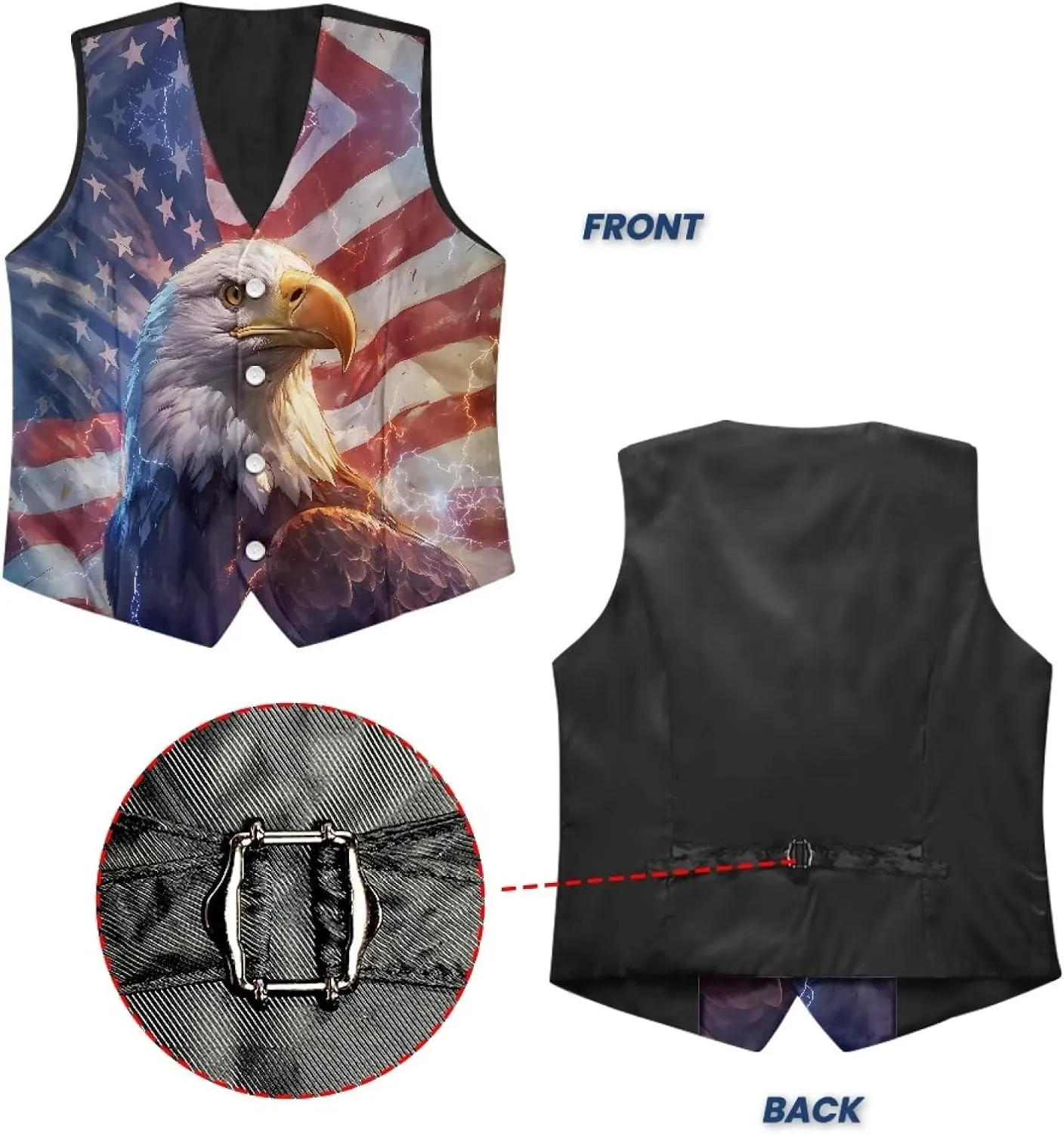Men's Suit Vests Casual Formal Dress Vest Business Slim Fit Waistcoat Vest for Suits Tuxedo with Back Strap S-4XL