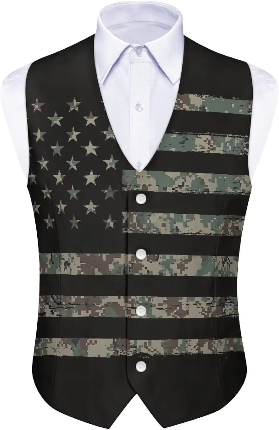 Men's Suit Vests Casual Formal Dress Vest Business Slim Fit Waistcoat Vest for Suits Tuxedo with Back Strap S-4XL