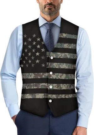 Men's Suit Vests Casual Formal Dress Vest Business Slim Fit Waistcoat Vest for Suits Tuxedo with Back Strap S-4XL