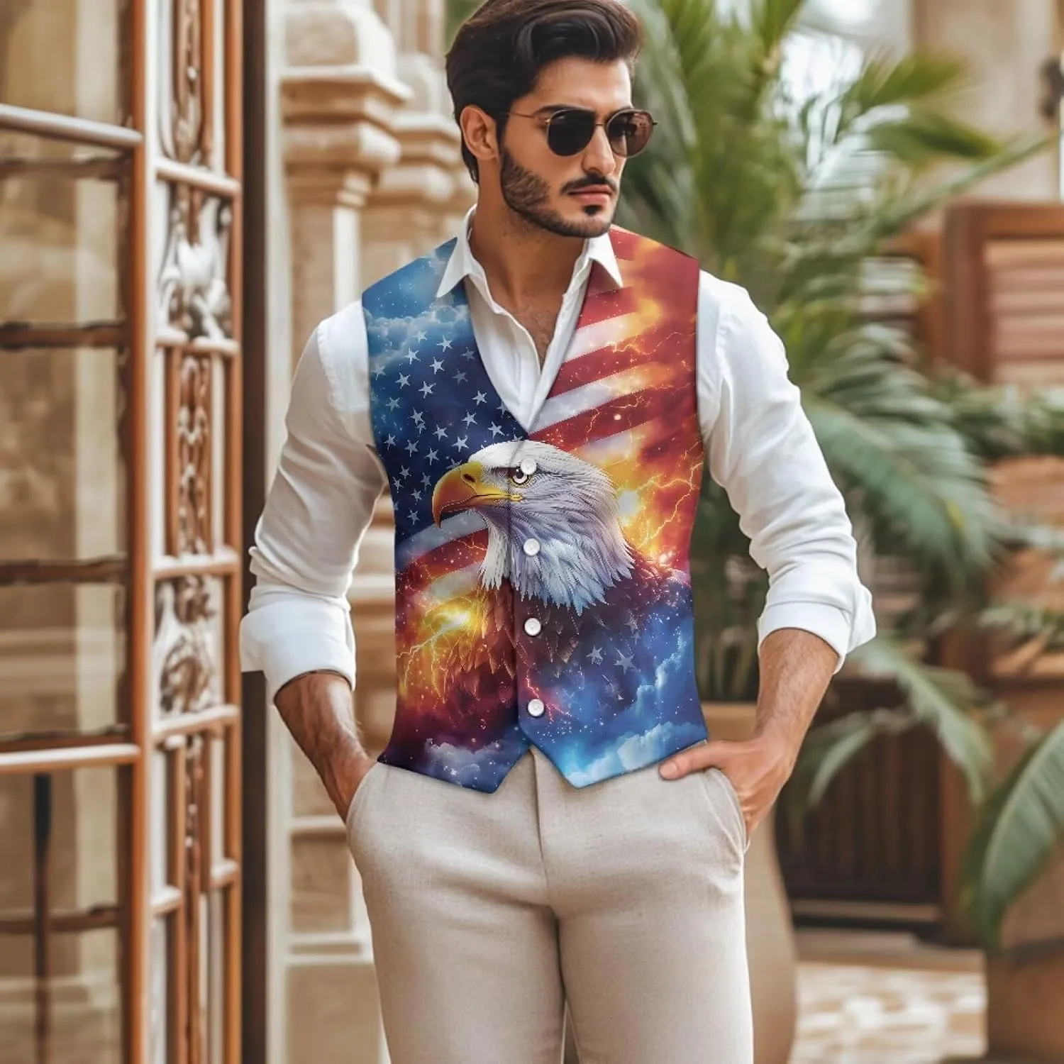Men's Suit Vests Casual Formal Dress Vest Business Slim Fit Waistcoat Vest for Suits Tuxedo with Back Strap S-4XL