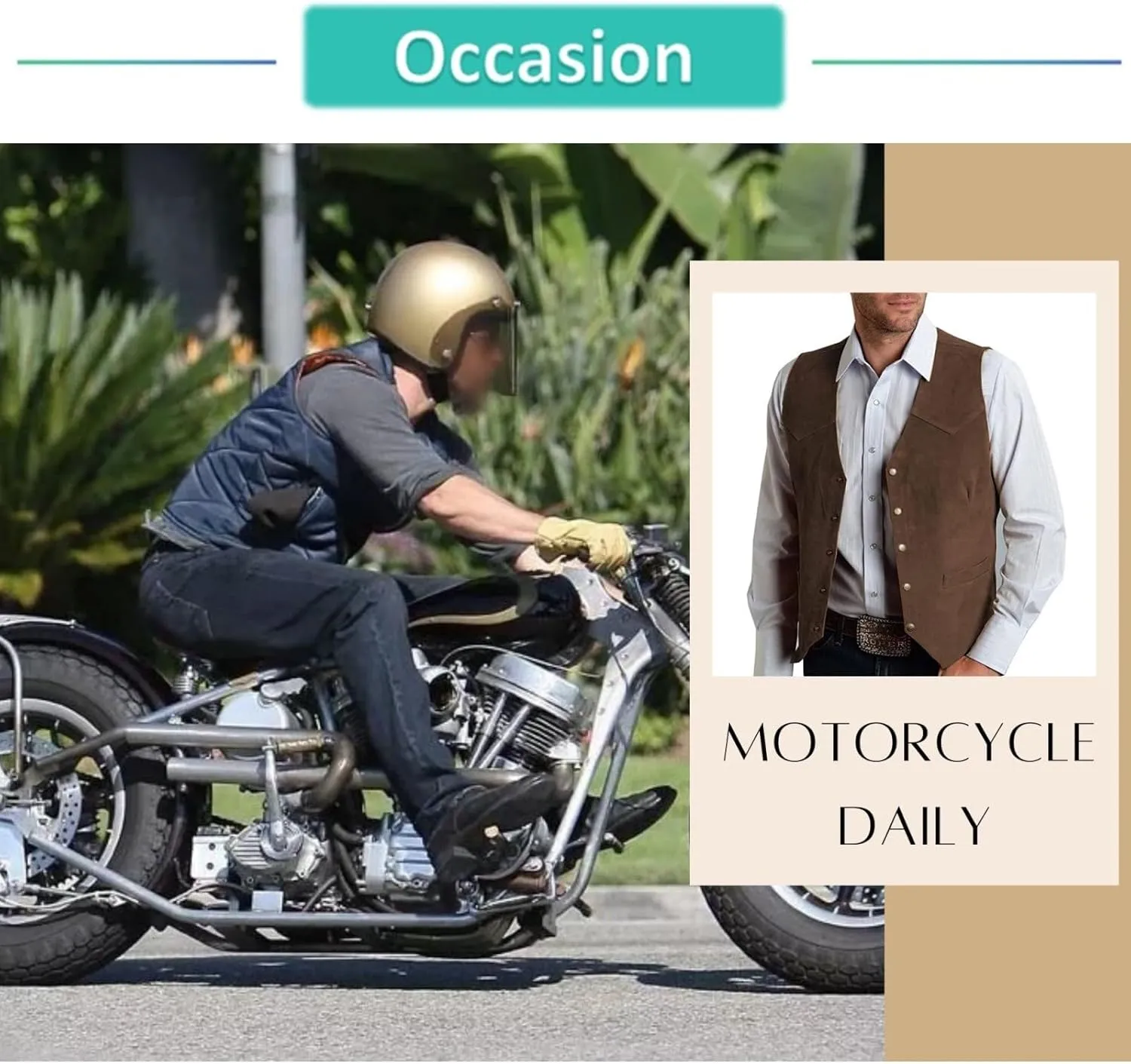 Mens V Neck Suit Vest Retro 5 Button Suede Leather Regular Fit Casual Waistcoat for Prom,Husband Gift,Daily Wear
