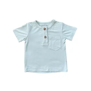 Misty Blue Boy's Henley Shirt