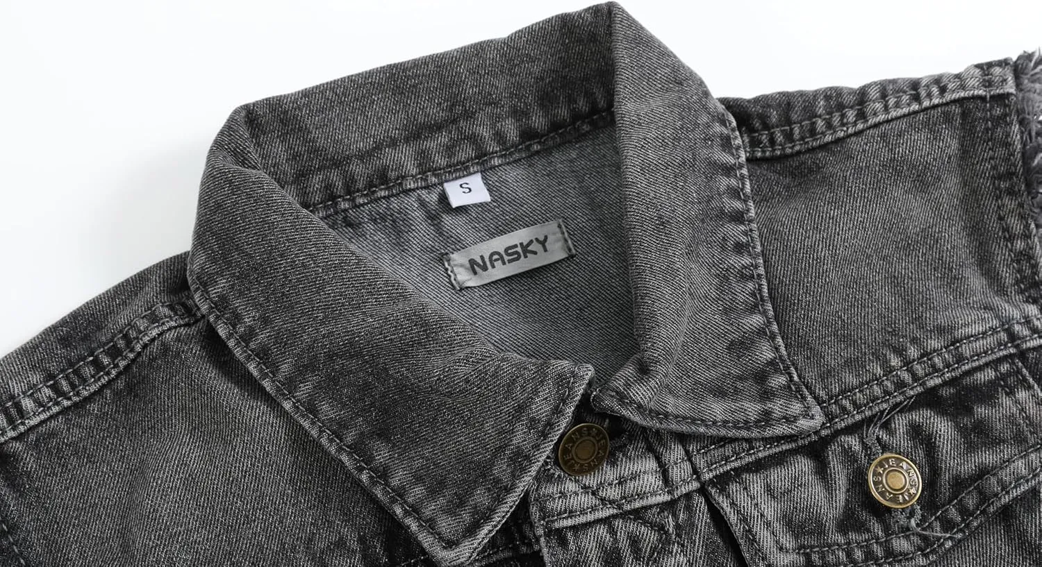 NASKY Men's Fit Retro Ripped Denim Vest Sleeveless Jean Vest and Jacket