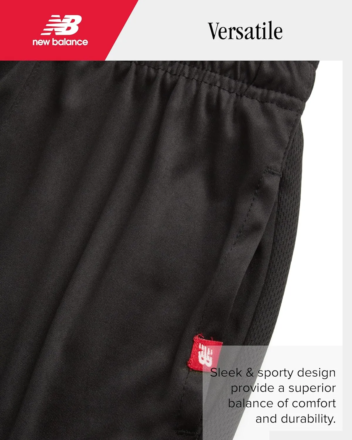 New Balance Boys Athletic Shorts - Moisture-Wicking Performance Mesh Active Shorts for Boys for Running and Sports (4-20)