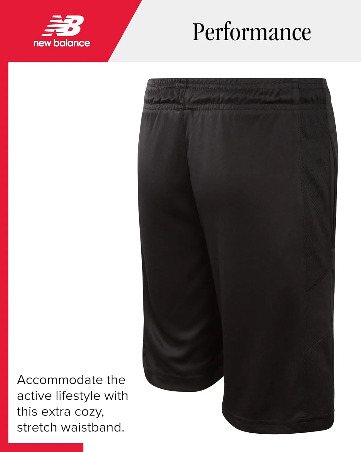 New Balance Boys Athletic Shorts - Moisture-Wicking Performance Mesh Active Shorts for Boys for Running and Sports (4-20)