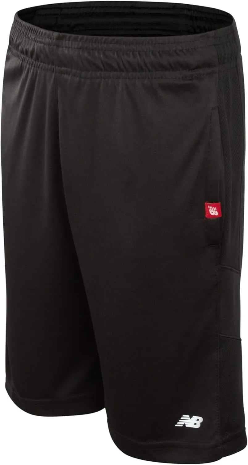 New Balance Boys Athletic Shorts - Moisture-Wicking Performance Mesh Active Shorts for Boys for Running and Sports (4-20)