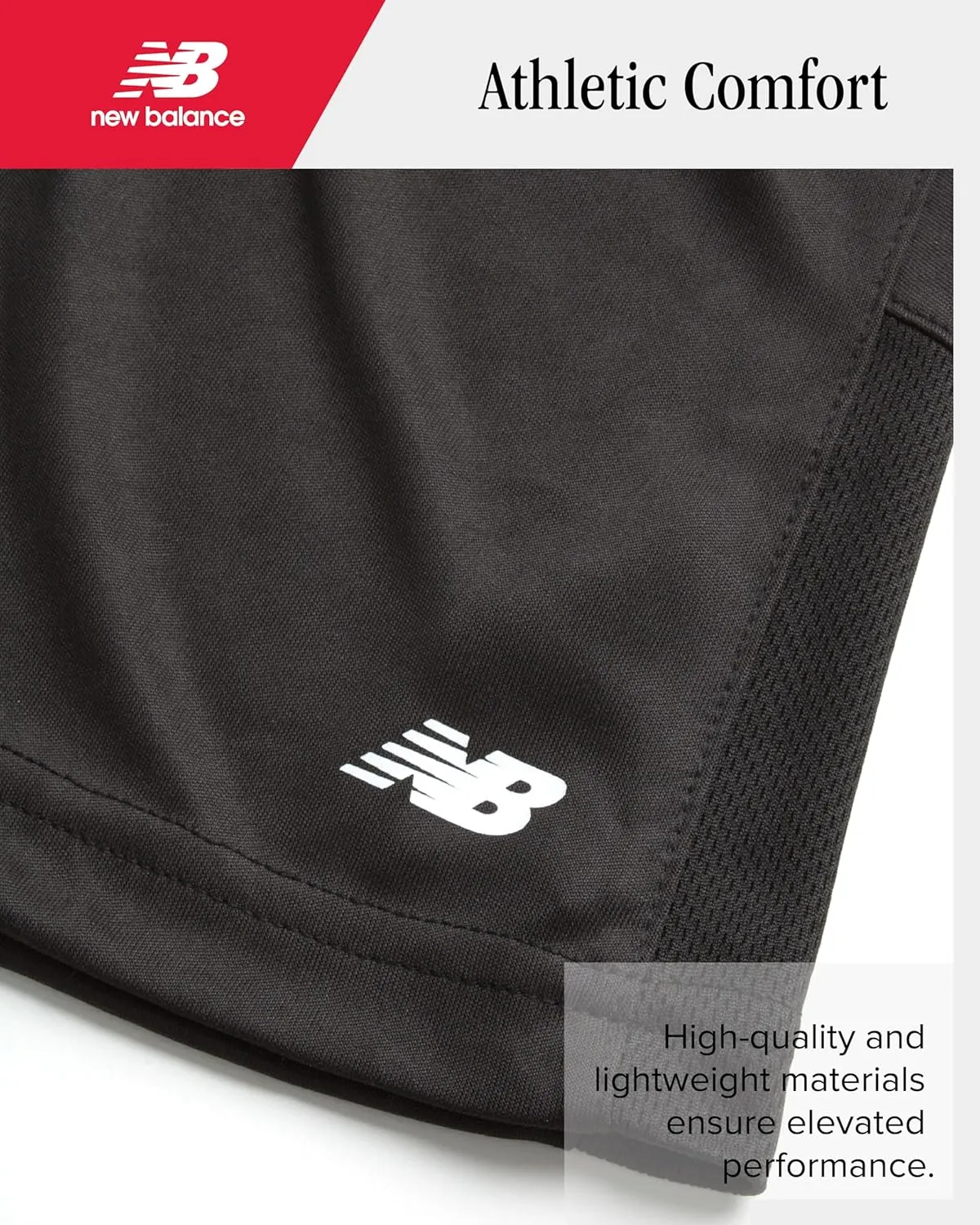 New Balance Boys Athletic Shorts - Moisture-Wicking Performance Mesh Active Shorts for Boys for Running and Sports (4-20)