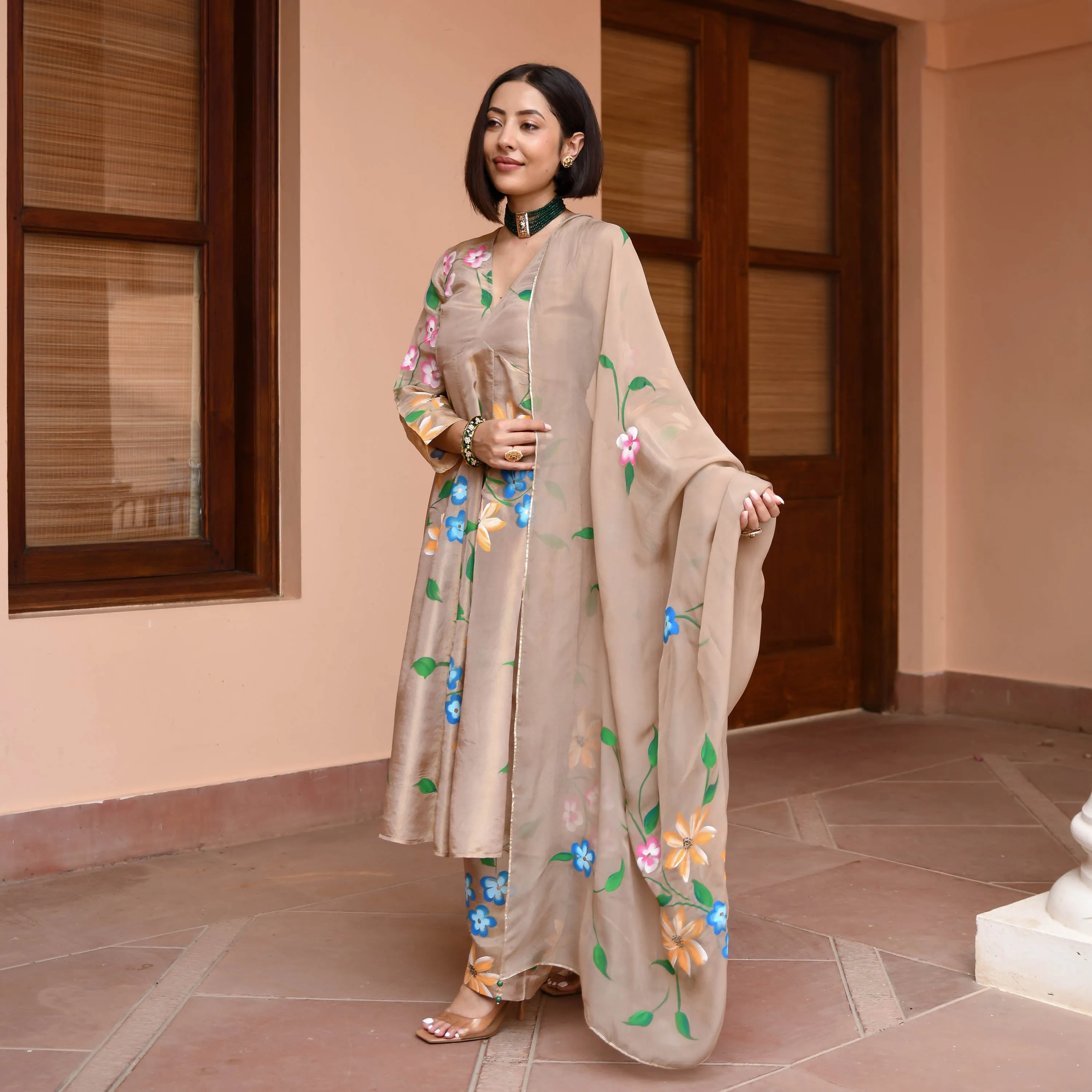 Nitya Tissue Silk Suit set