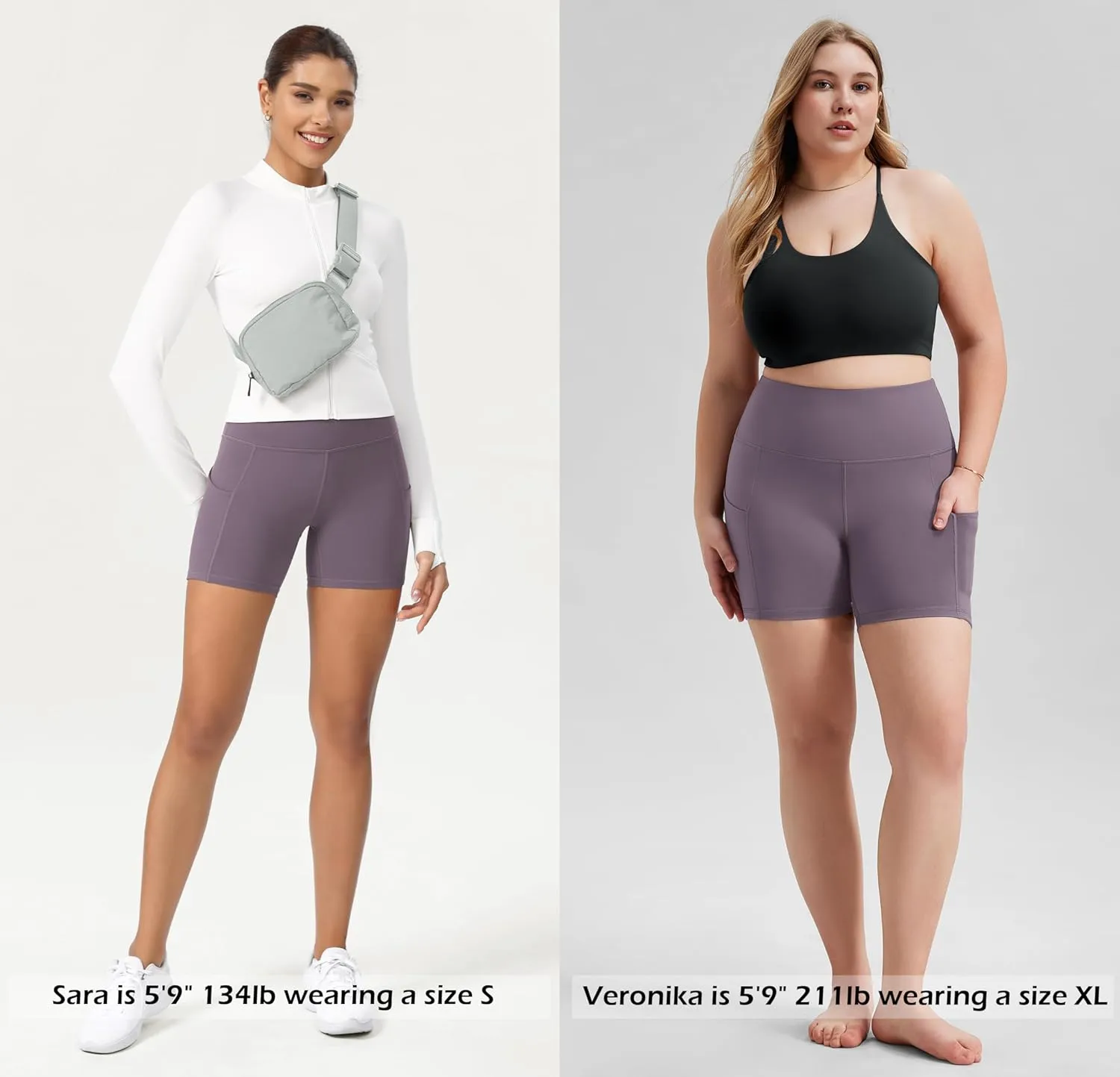 ODODOS Women's Tummy Control Biker Shorts 2.0 with Pockets High Waist Athletic Workout Yoga Shorts-5" / 8" / 10" Inseam