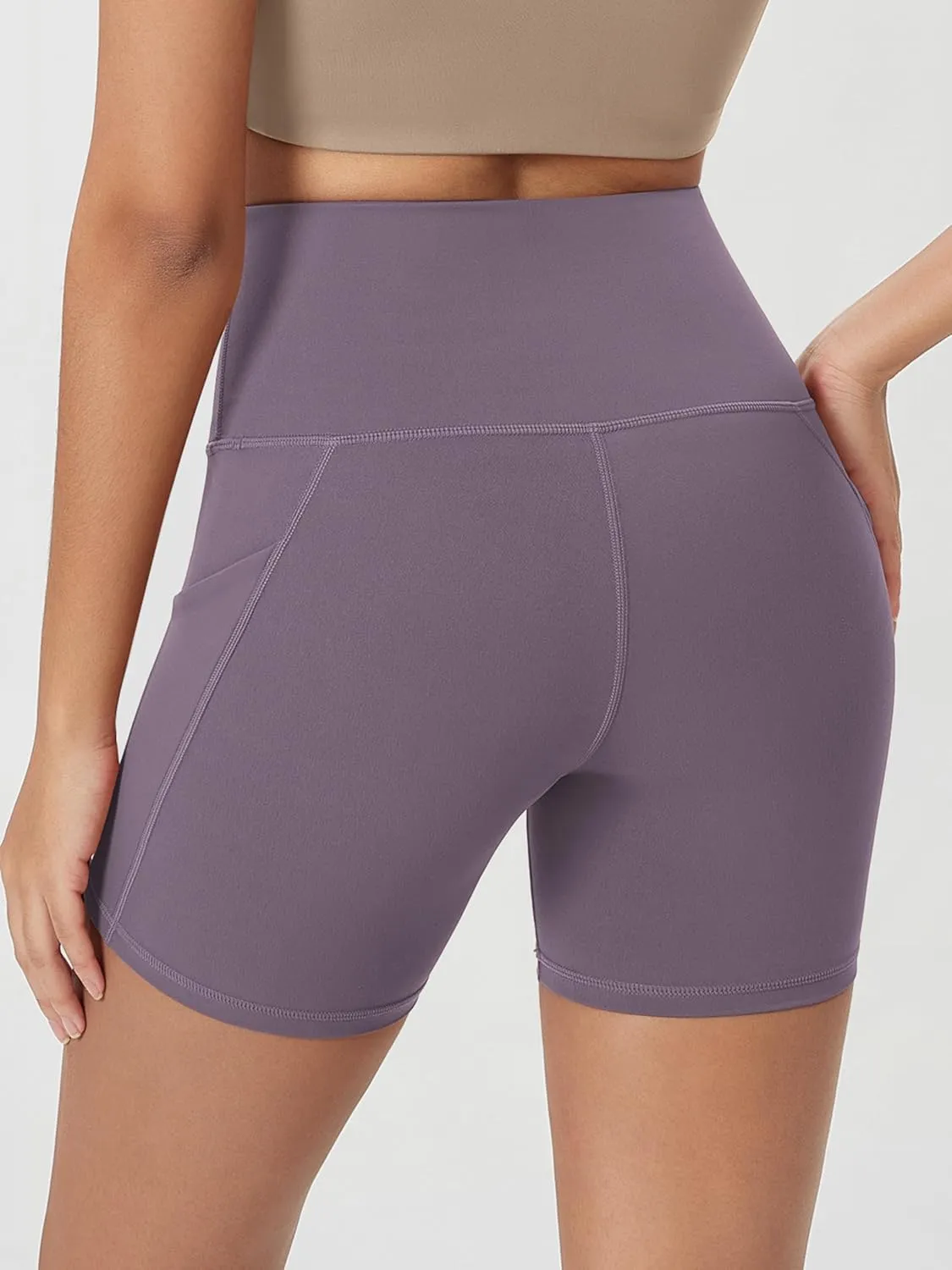 ODODOS Women's Tummy Control Biker Shorts 2.0 with Pockets High Waist Athletic Workout Yoga Shorts-5" / 8" / 10" Inseam