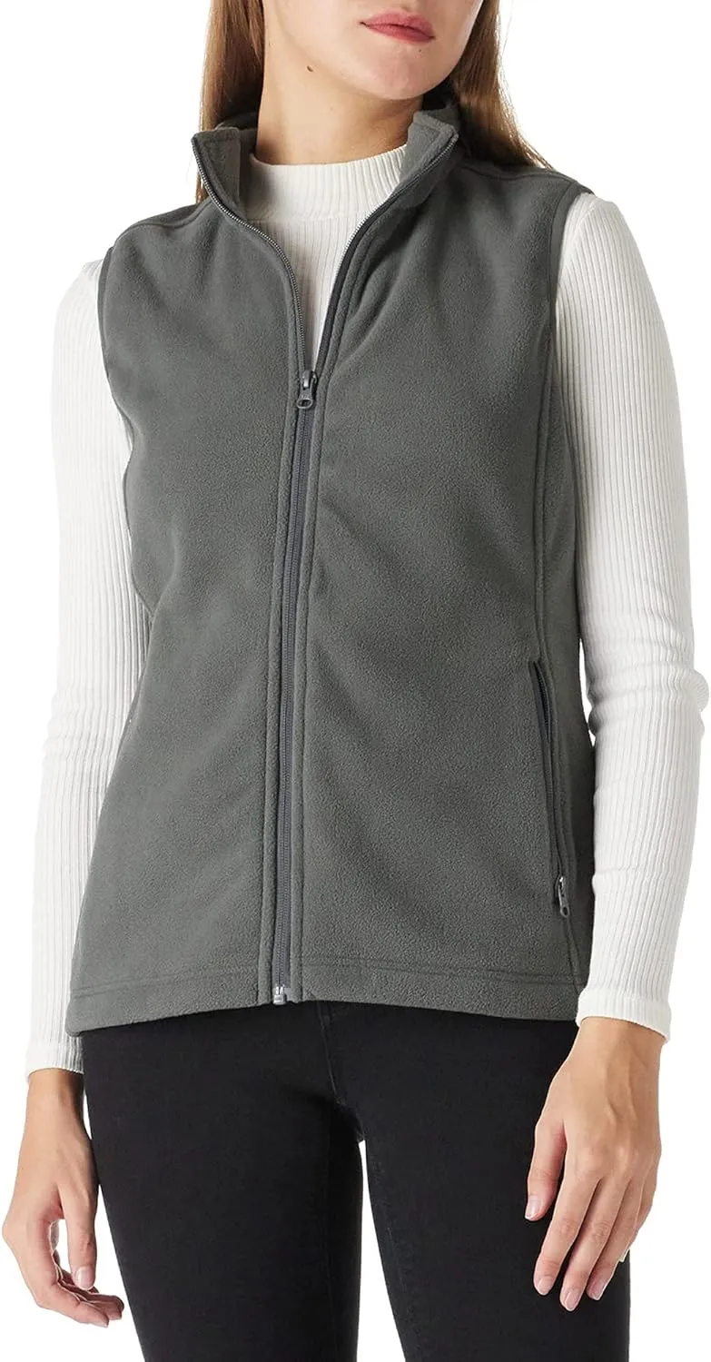 Outdoor Ventures Women's Polar Fleece Zip Vest Outerwear with Pockets,Warm Sleeveless Coat Vest for Fall & Winter