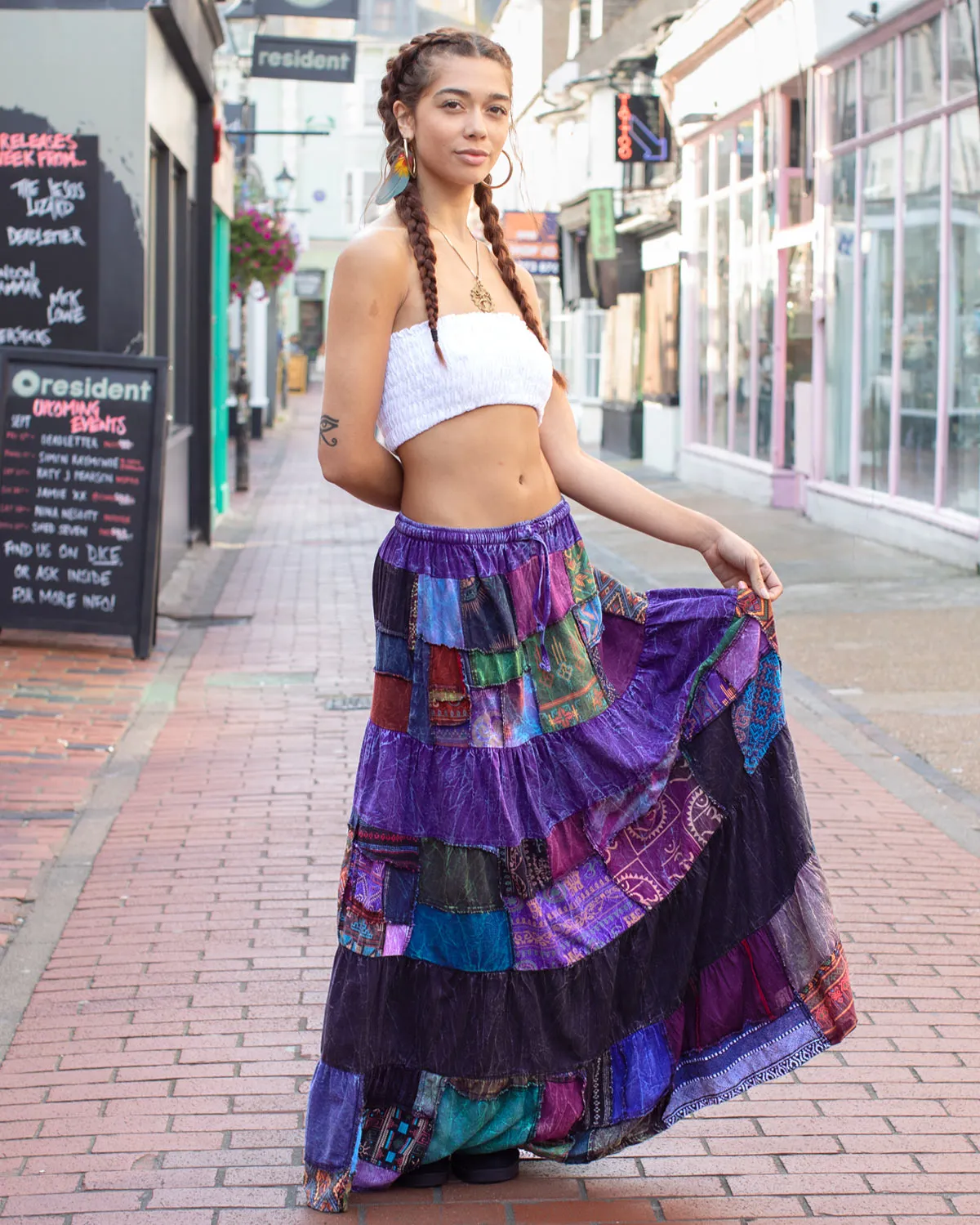 Patchwork Maxi Skirt
