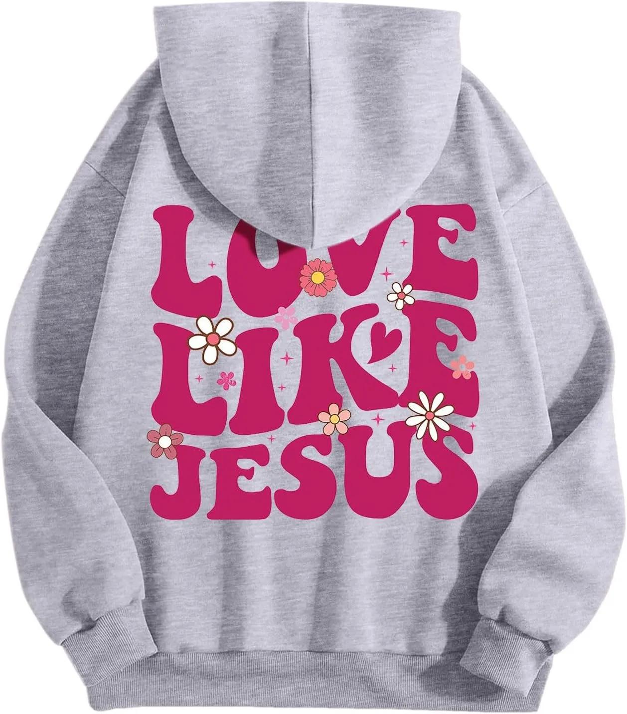 Preppy Hoodies Womens Hoodie Fall Graphic Long Sleeve Drawstring Hooded Pocket Pullover Sweatshirts