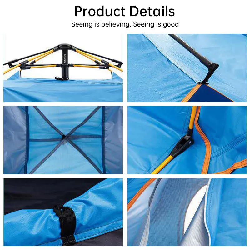 Quick-Setup 3-4 Person Camping Tent  Waterproof & Durable Outdoor Shelter