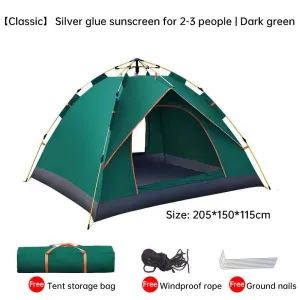 Quick-Setup 3-4 Person Camping Tent  Waterproof & Durable Outdoor Shelter