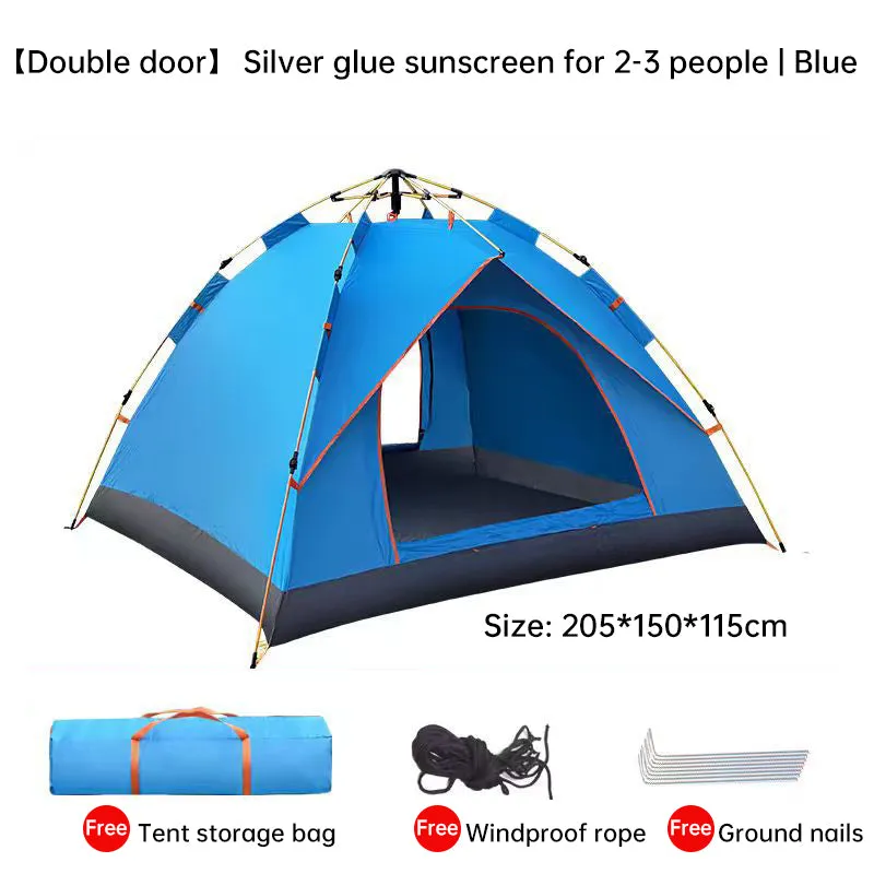 Quick-Setup 3-4 Person Camping Tent  Waterproof & Durable Outdoor Shelter