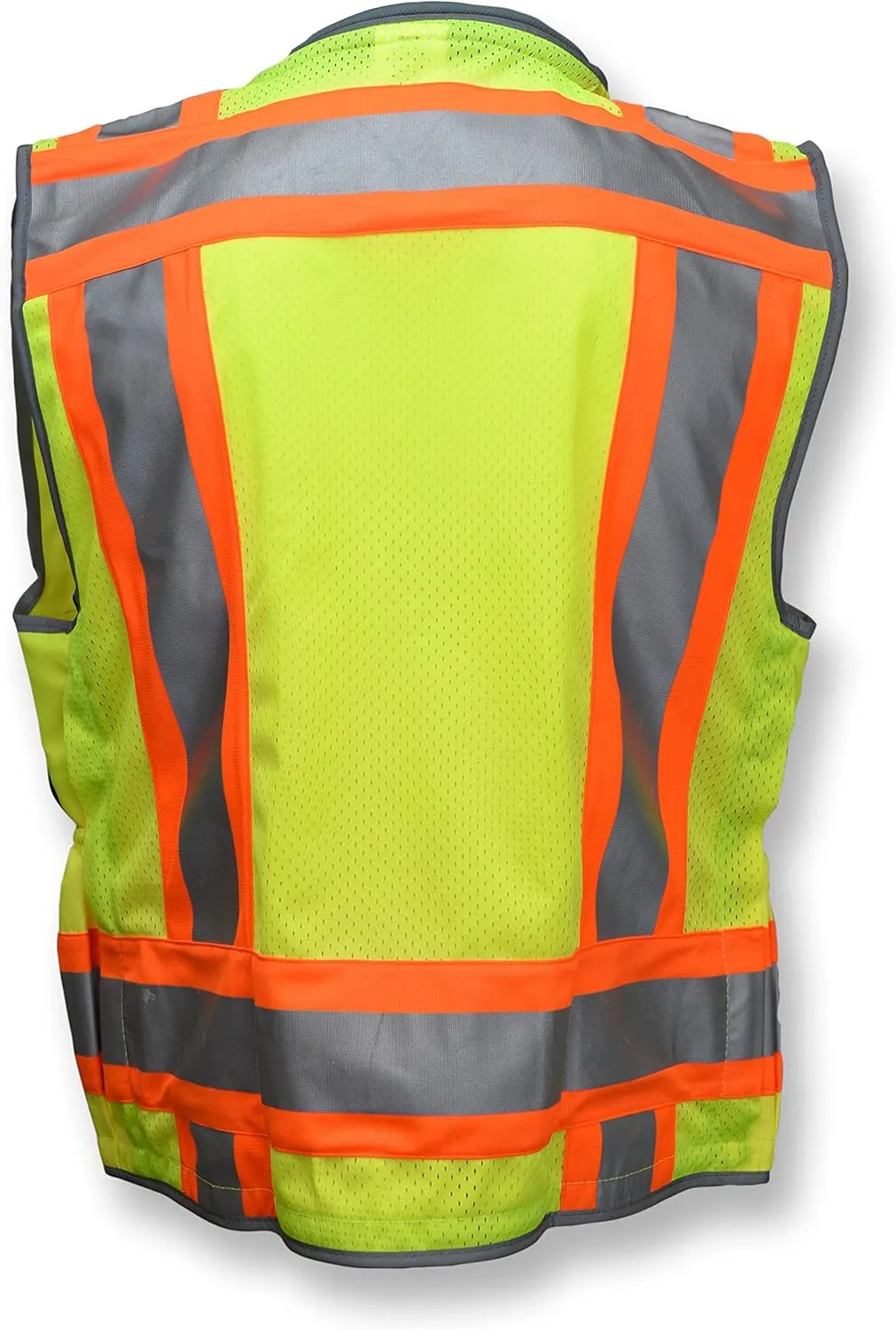 Radians SV55 Class 2 Heavy Woven Two Tone Engineer Vest with Padded Neck to Support Extra Weight in Cargo Pockets