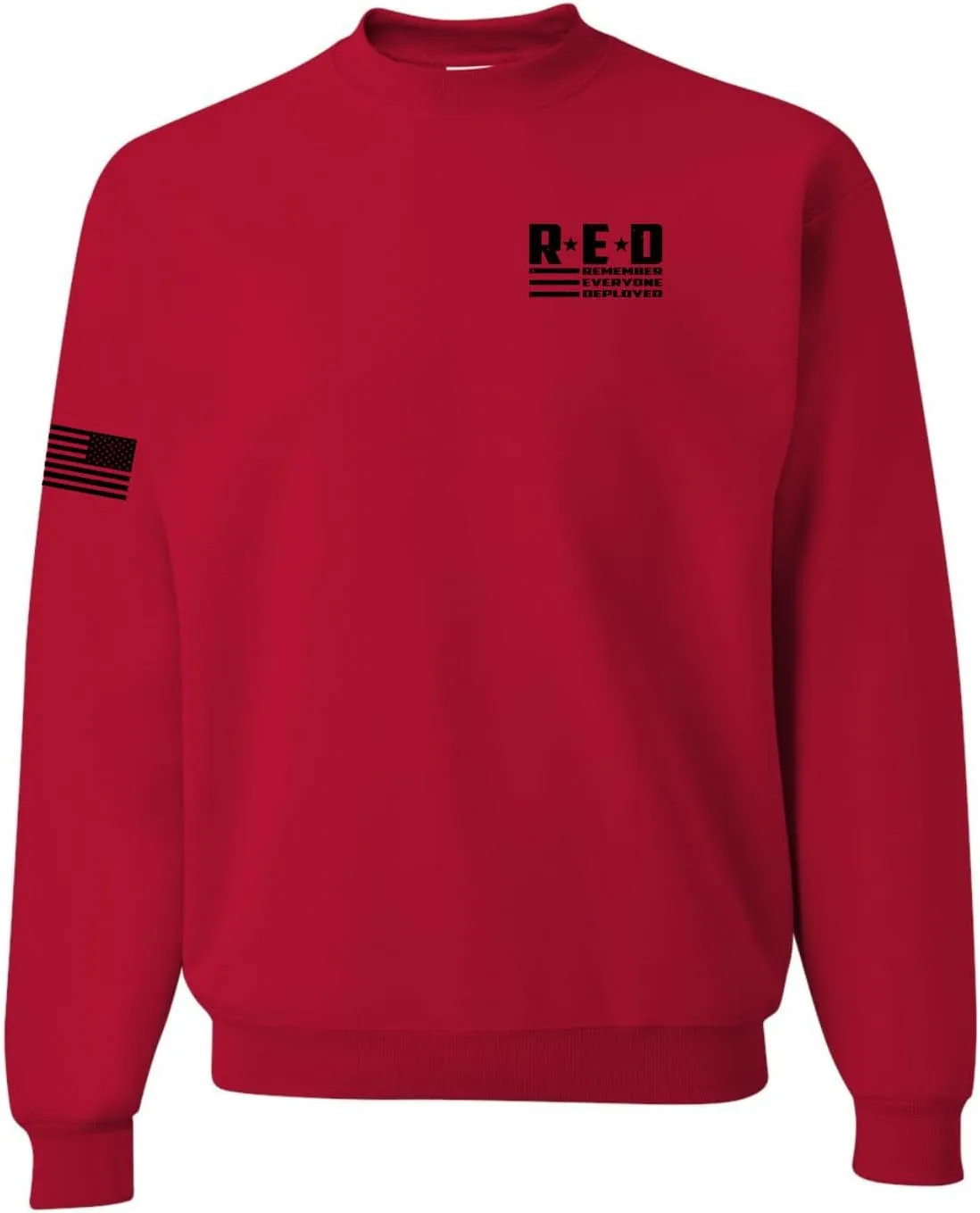 RED Friday US Military Shirt Remember Everyone Deployed Flag American Pride Men's T-Shirt