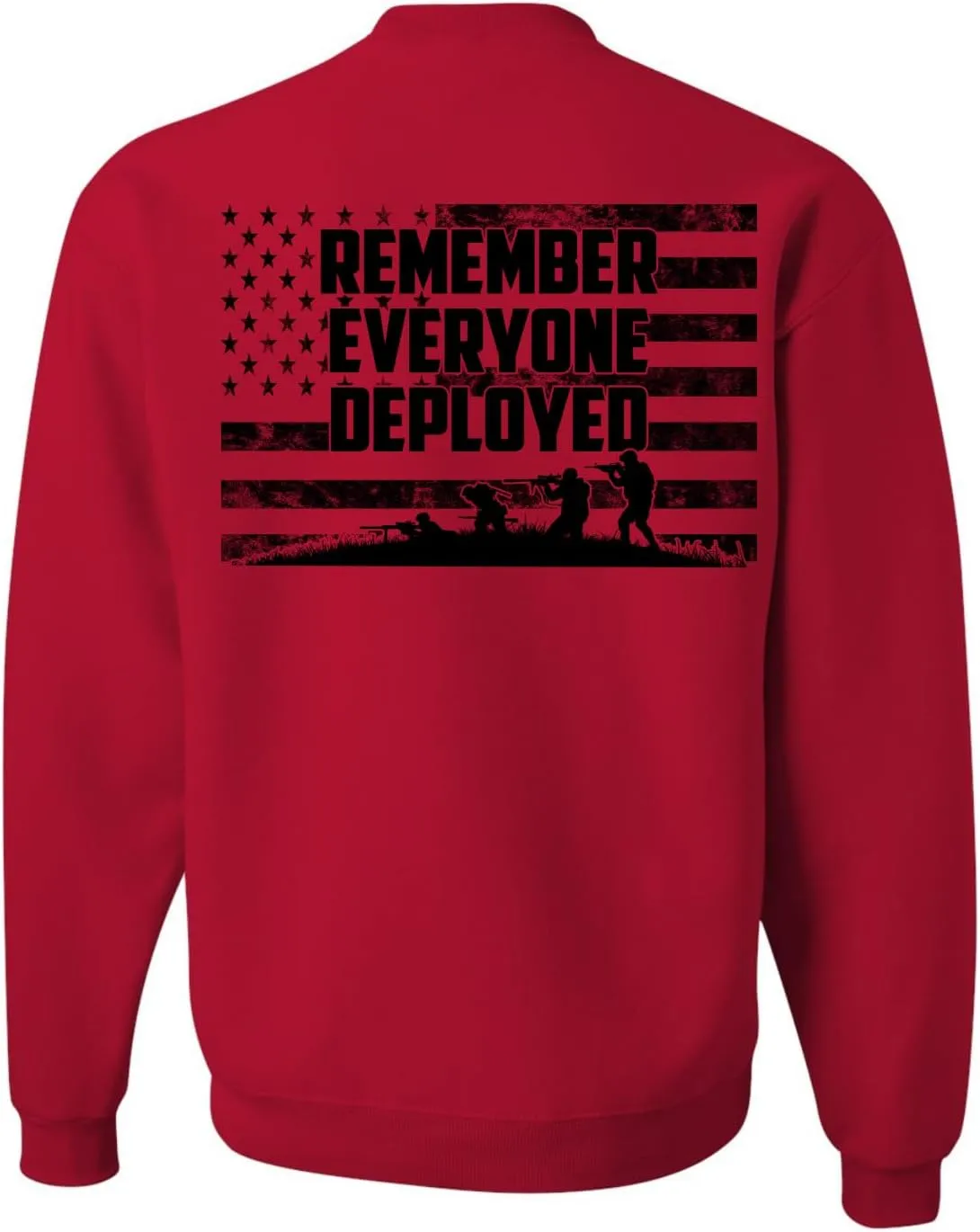 RED Friday US Military Shirt Remember Everyone Deployed Flag American Pride Men's T-Shirt