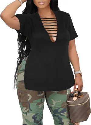 Remidoo Women's Side Slit Shirt Asymmetrical Tops Short Sleeve Tie Dye T Shirt Tees