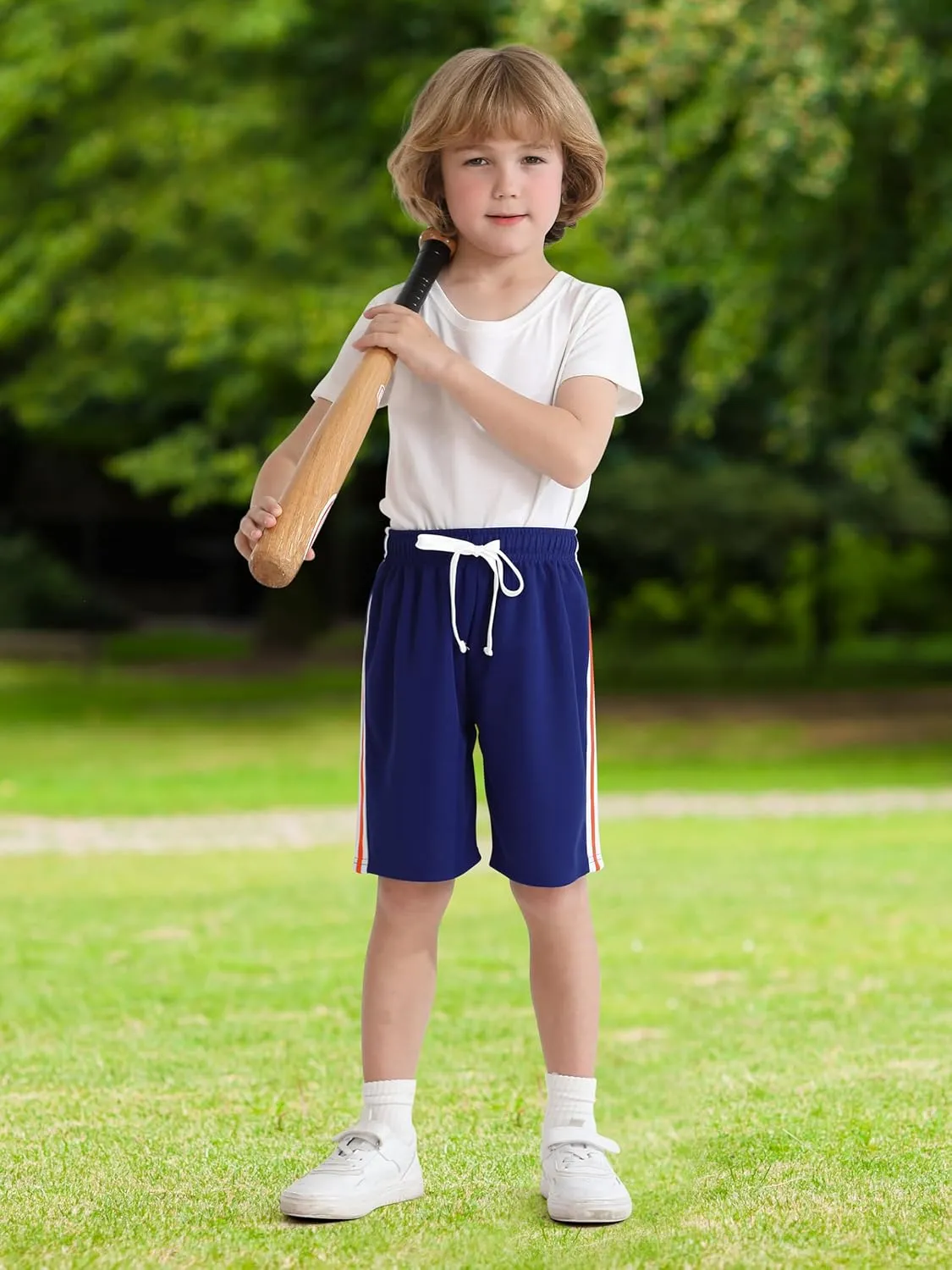Resinta 5 Pack Toddler Boys Shorts Boys Quick Dry Athletic Pull-On Shorts with Elastic Waist for Summer Playwear