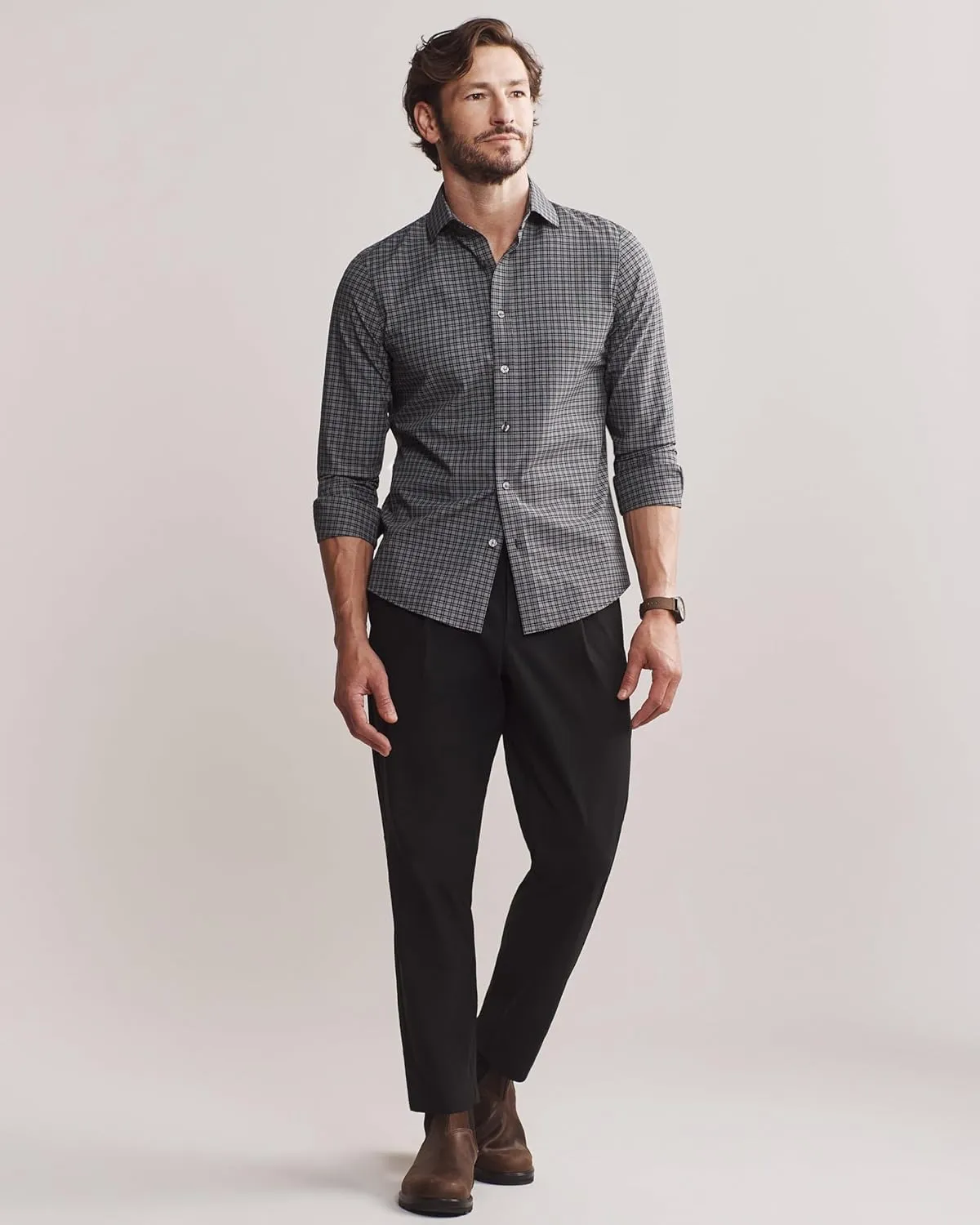 Rhone Men's State of Mind Shirt, Slim Fit Button Down Shirt, Performance Fabric, Anti Odor