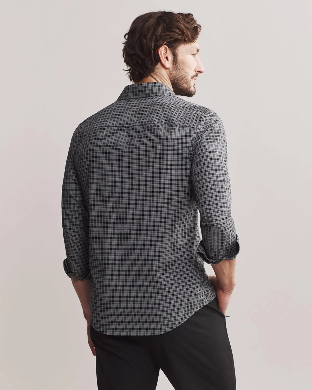Rhone Men's State of Mind Shirt, Slim Fit Button Down Shirt, Performance Fabric, Anti Odor