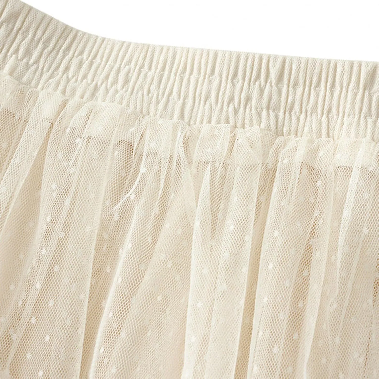 Rvidbe Lace Maxi Skirts for Women Summer Casual Elastic Waist A-Line Pleated Layered Long Skirt Flowy Tiered Tulle Skirts