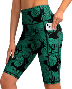 SANTINY Women's 8''/12'' High Waisted Swim Shorts with Pockets UPF50  Long Board Swimming Shorts for Women with Liner