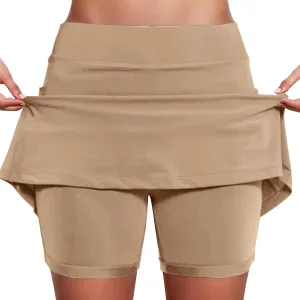 Skorts for Women with Pockets Casual Tennis Athletic Golf High Waist Mini Skirt with Shorts Summer Beach Yoga Shorts